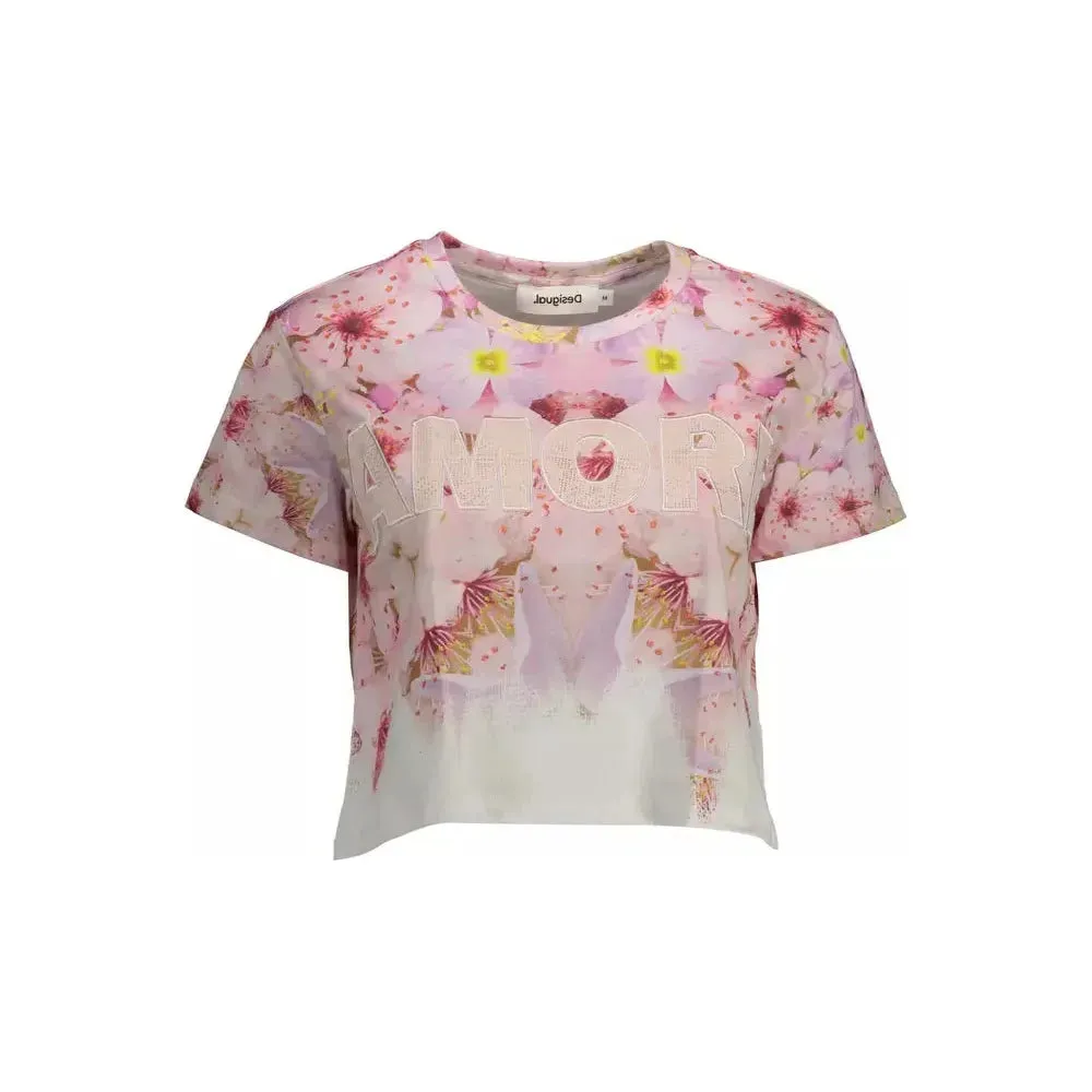 Desigual Pink Cotton Women Top