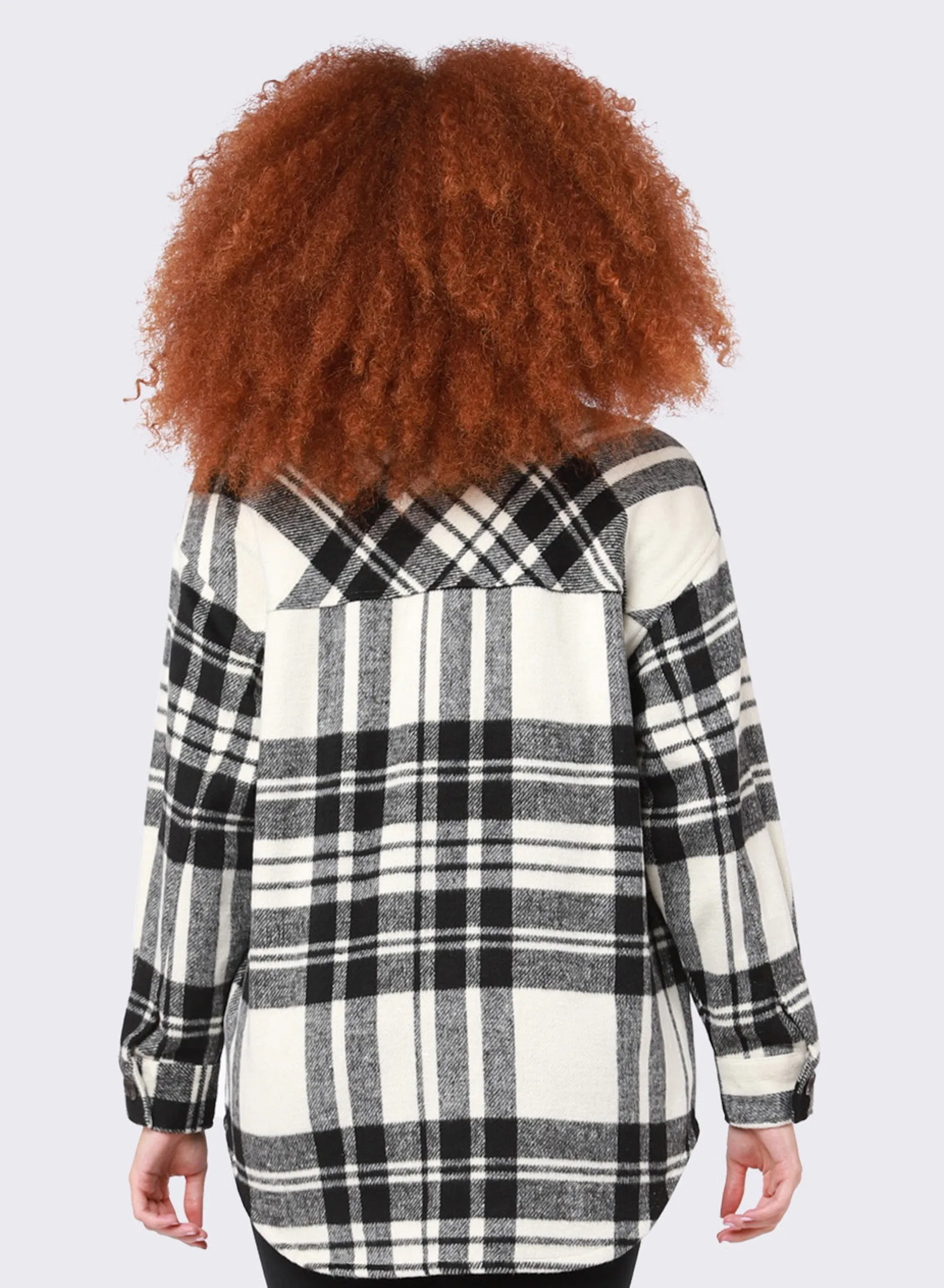 Dex Claudia Plaid Snap Front Shacket