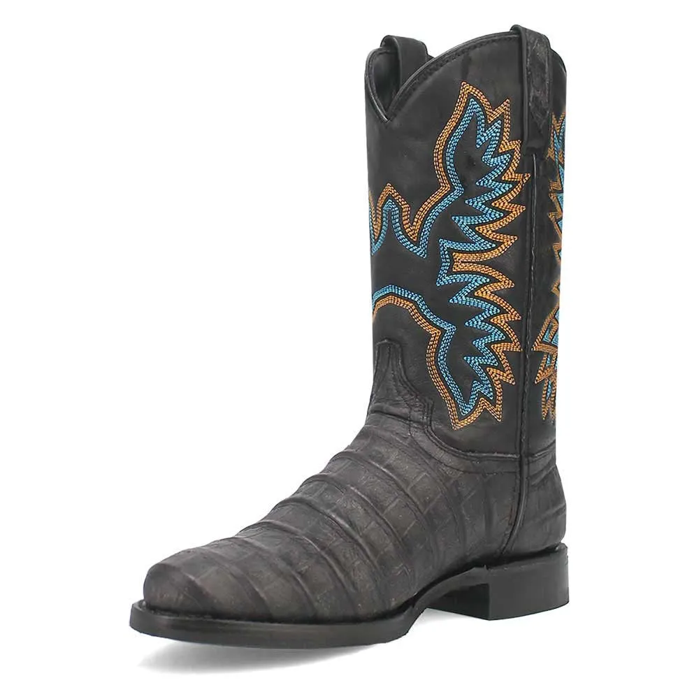 Dingo Trail Boss Round Toe Black Leather Boots