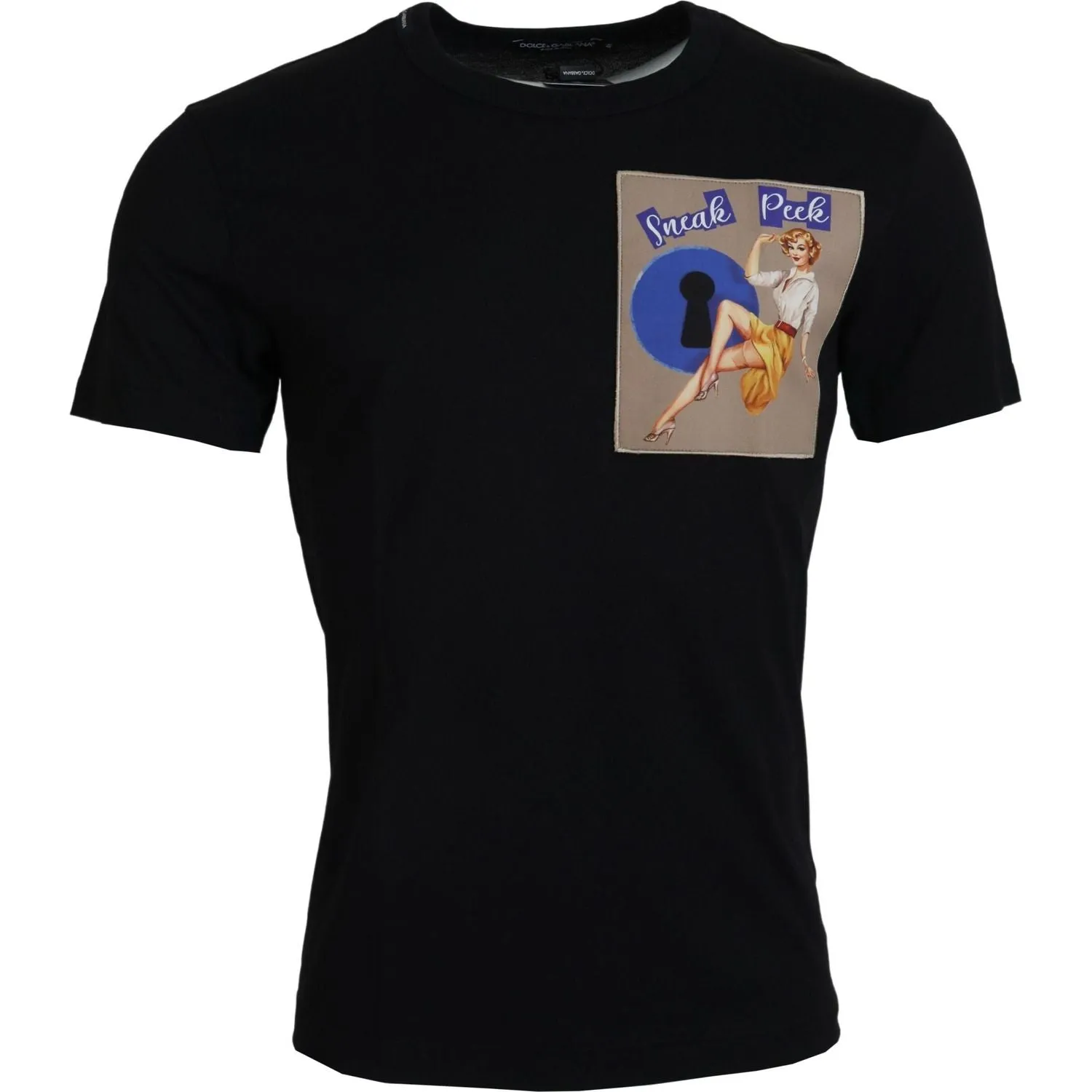 Dolce & Gabbana Chic Black Cotton Tee for the Modern Man