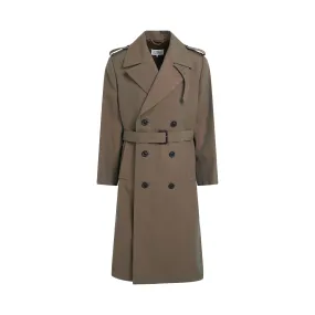 Double Breasted Trench Coat in Nutmeg