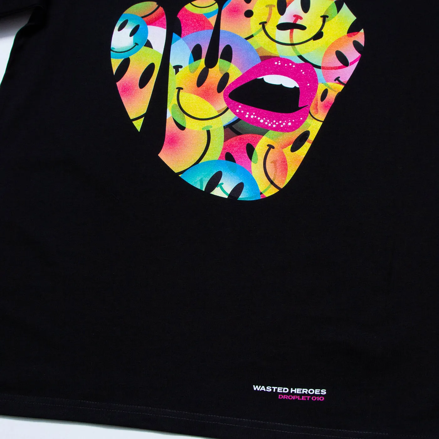 Droplet Face 010 - Tshirt - Black