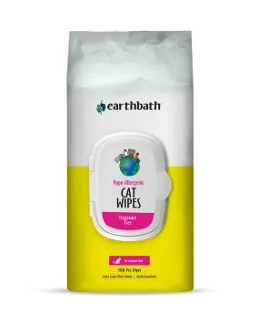 EarthBath Hypoallergenic Grooming Wipes for Cats 100-Count