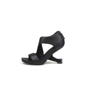 Elegant Textured Strap Wedges