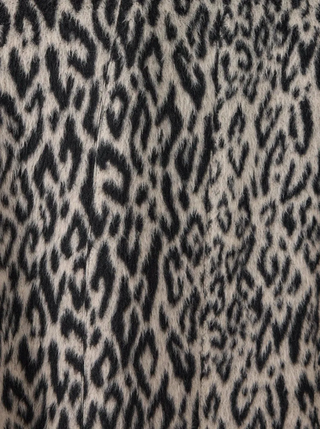 Eren Coat in Black and Grey Leopard