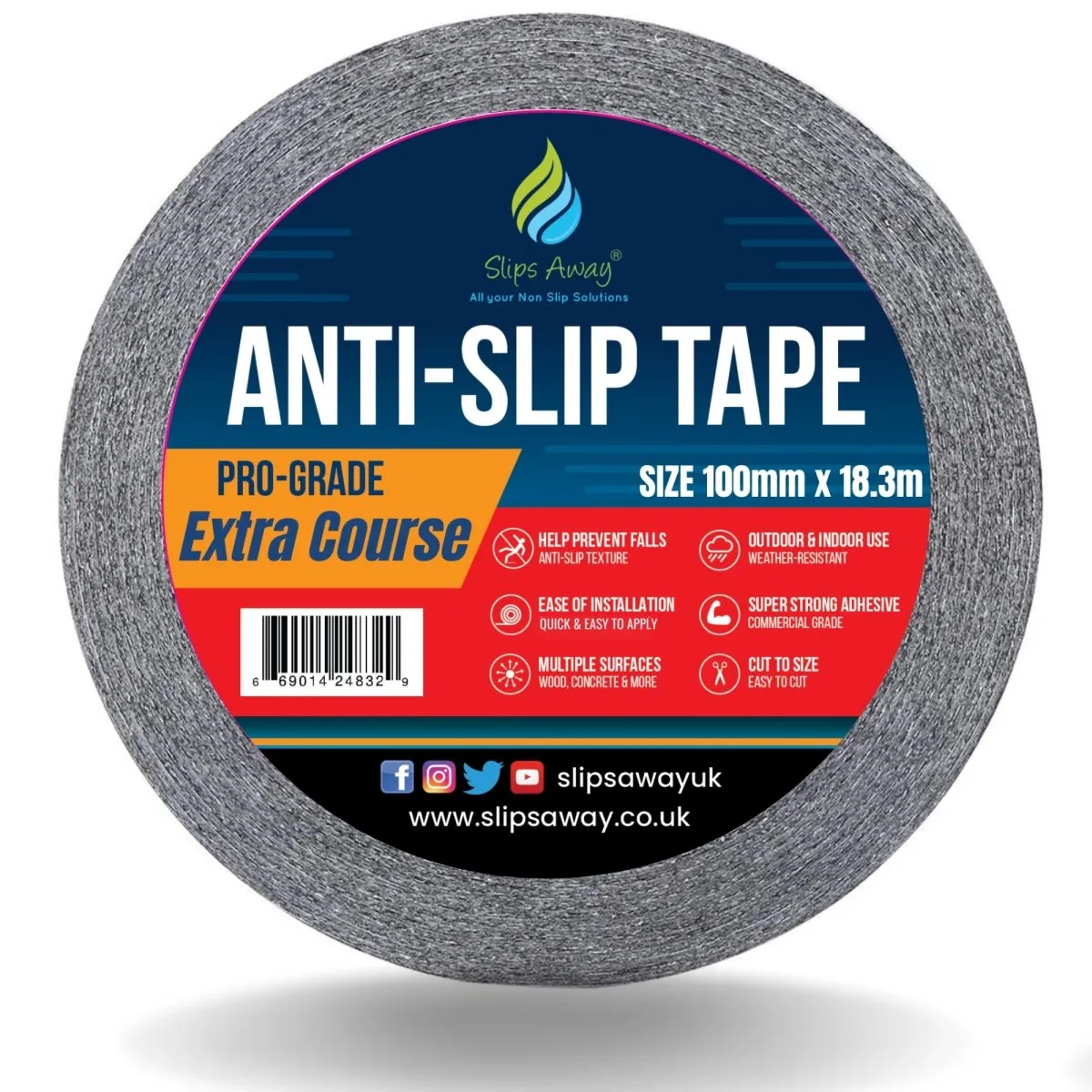 Extra Course Grade Anti Slip Tape Rolls 18m