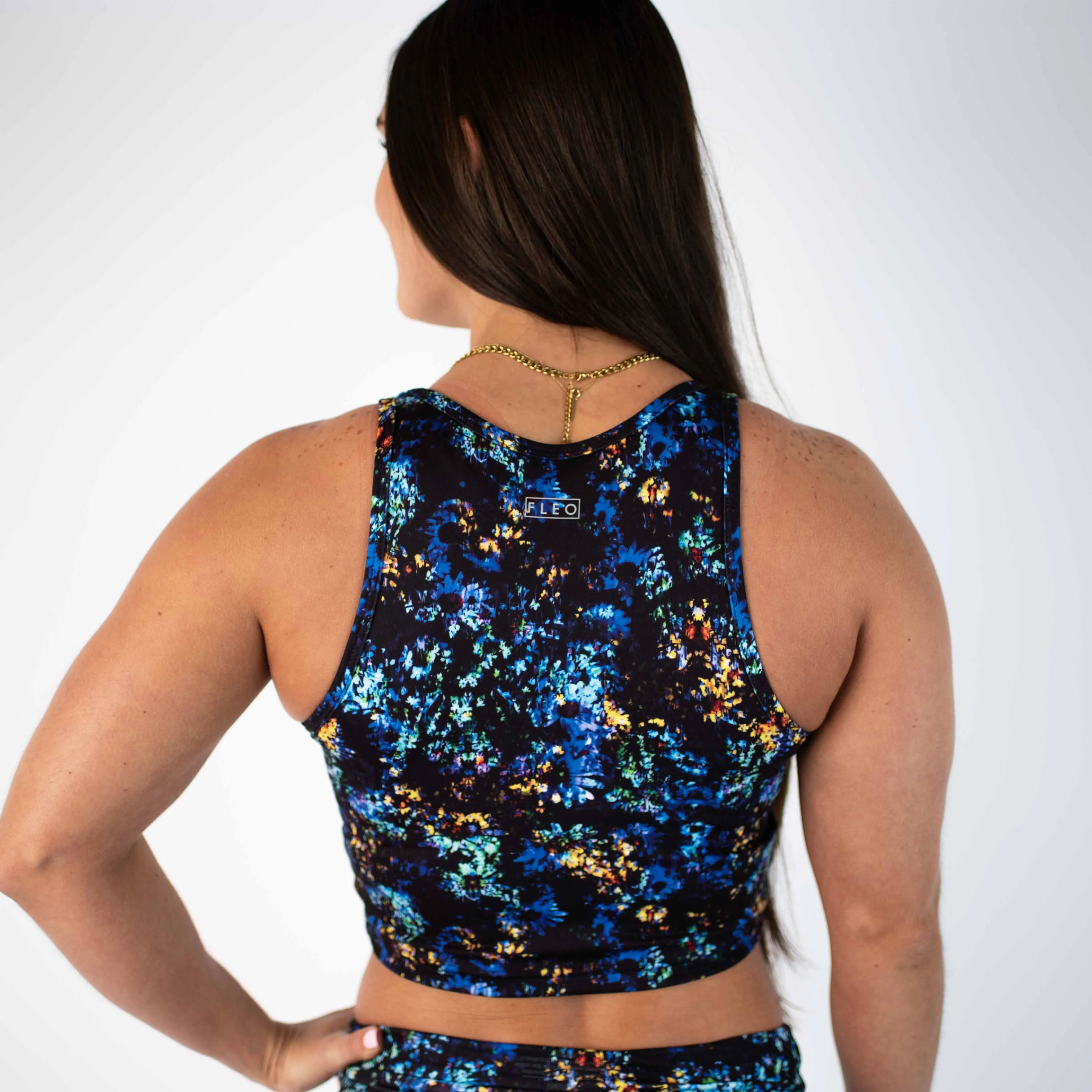 FLEO Tempo Crop Tank - Abyss