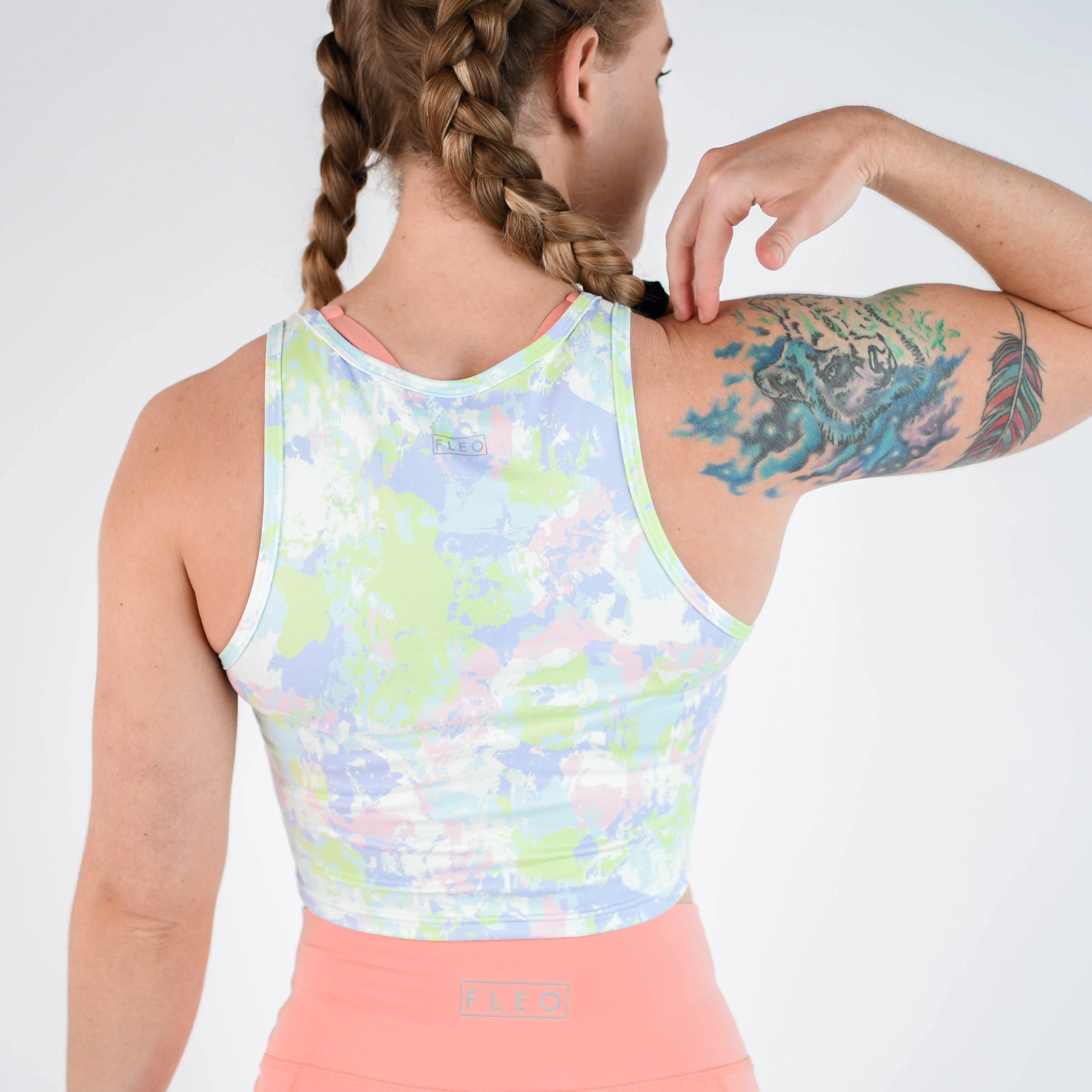 FLEO Tempo Crop Tank - Pastel Bloom