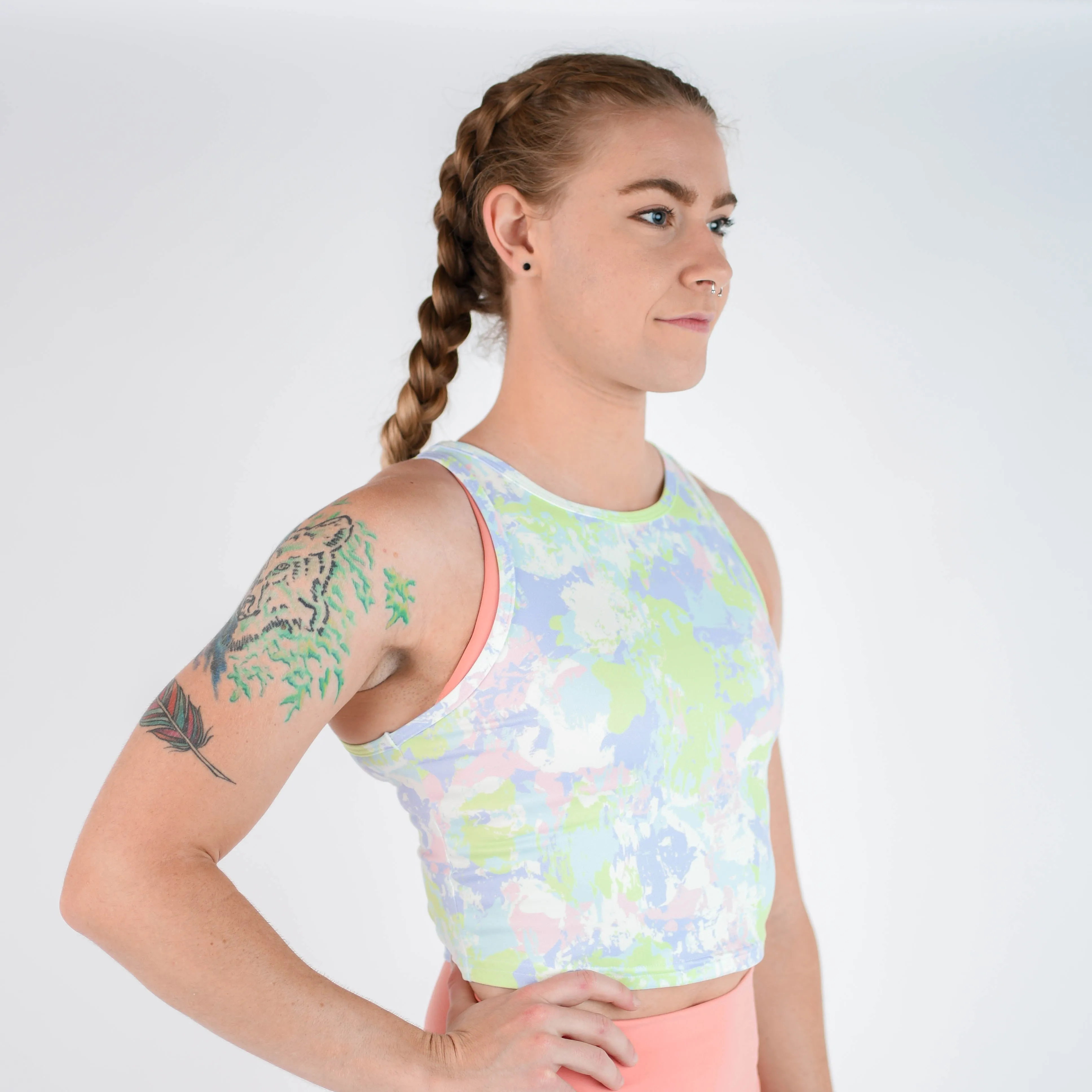 FLEO Tempo Crop Tank - Pastel Bloom