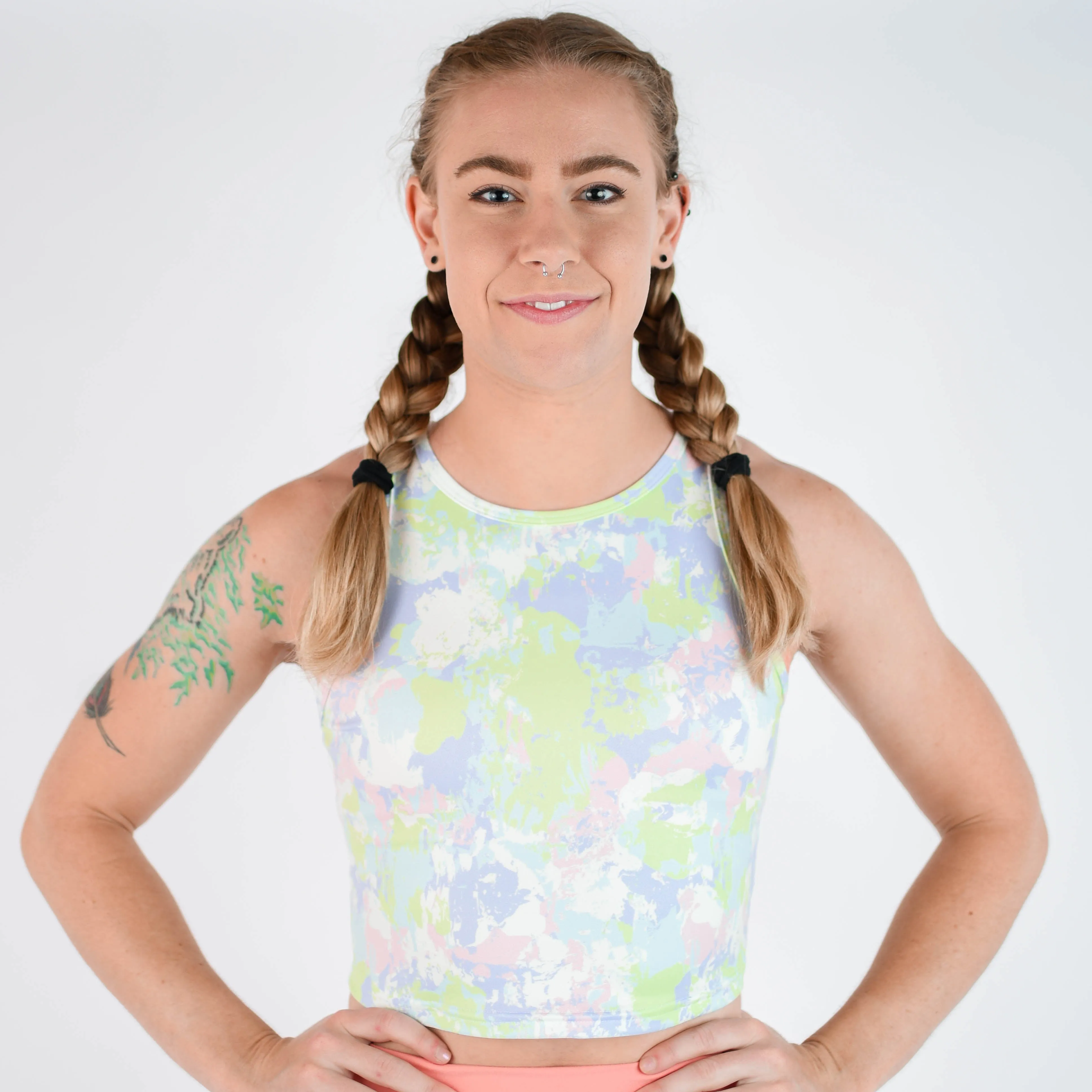 FLEO Tempo Crop Tank - Pastel Bloom