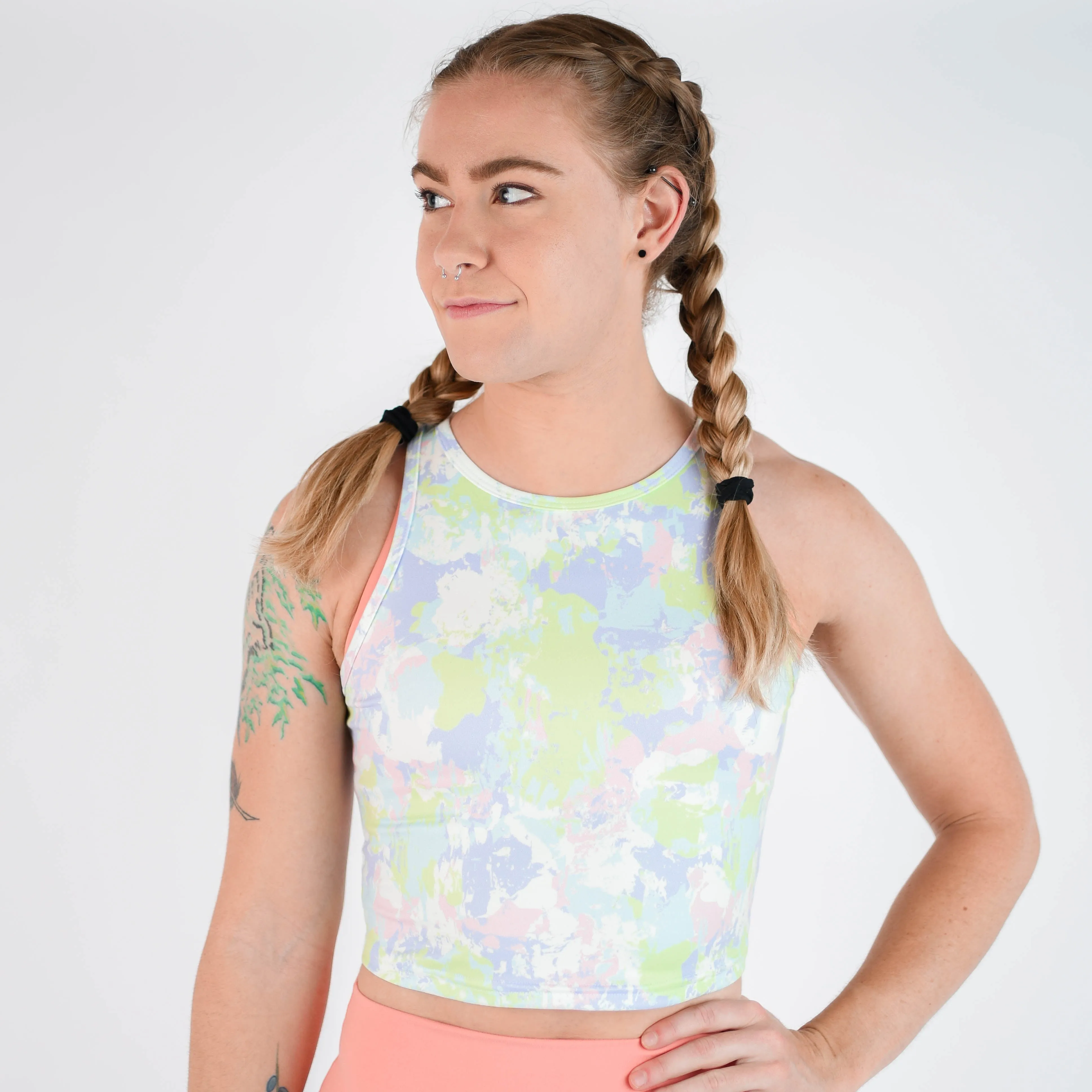 FLEO Tempo Crop Tank - Pastel Bloom