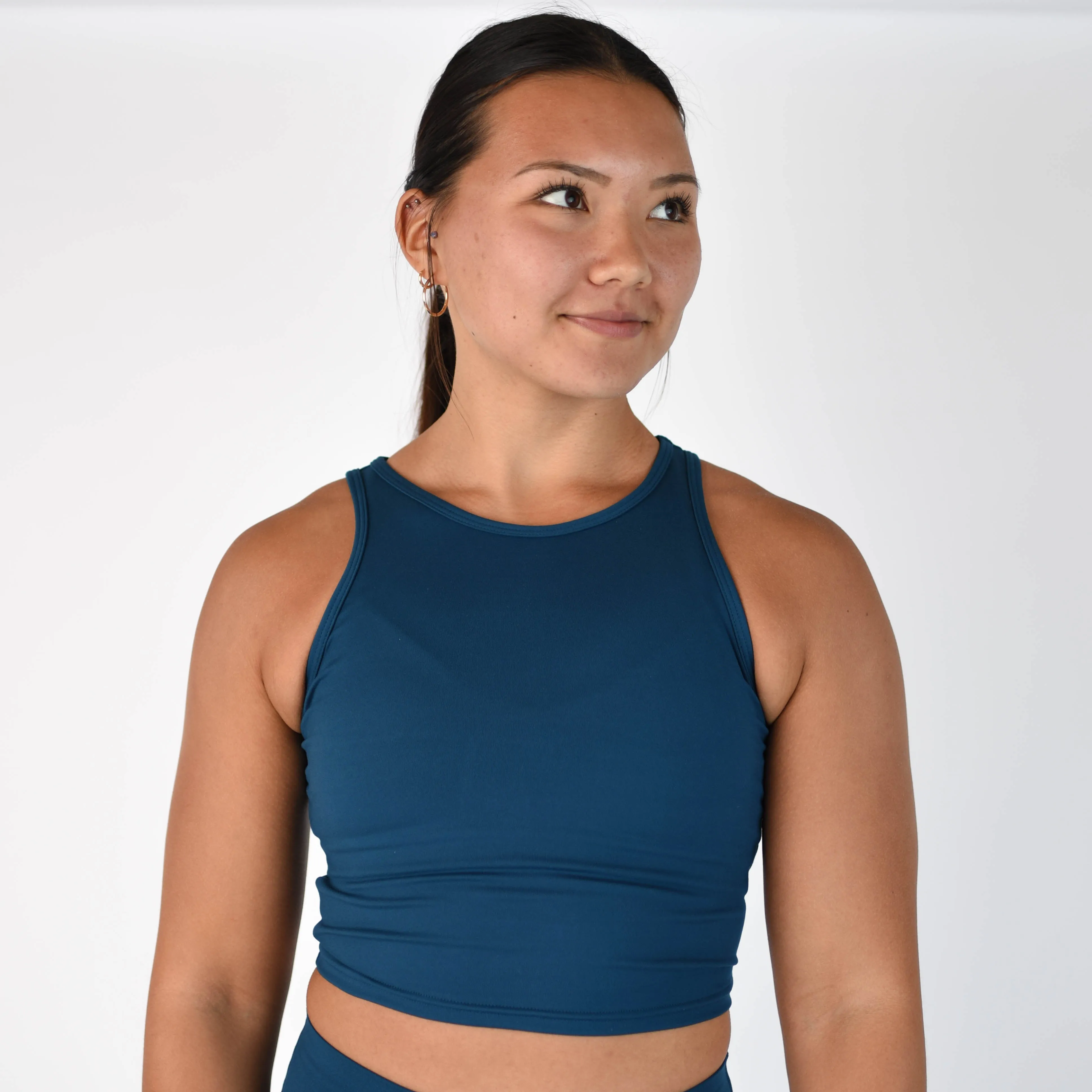 FLEO Tempo Crop Tank - Sailor Blue