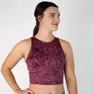 FLEO Tempo Crop Tank - Shattered Rose