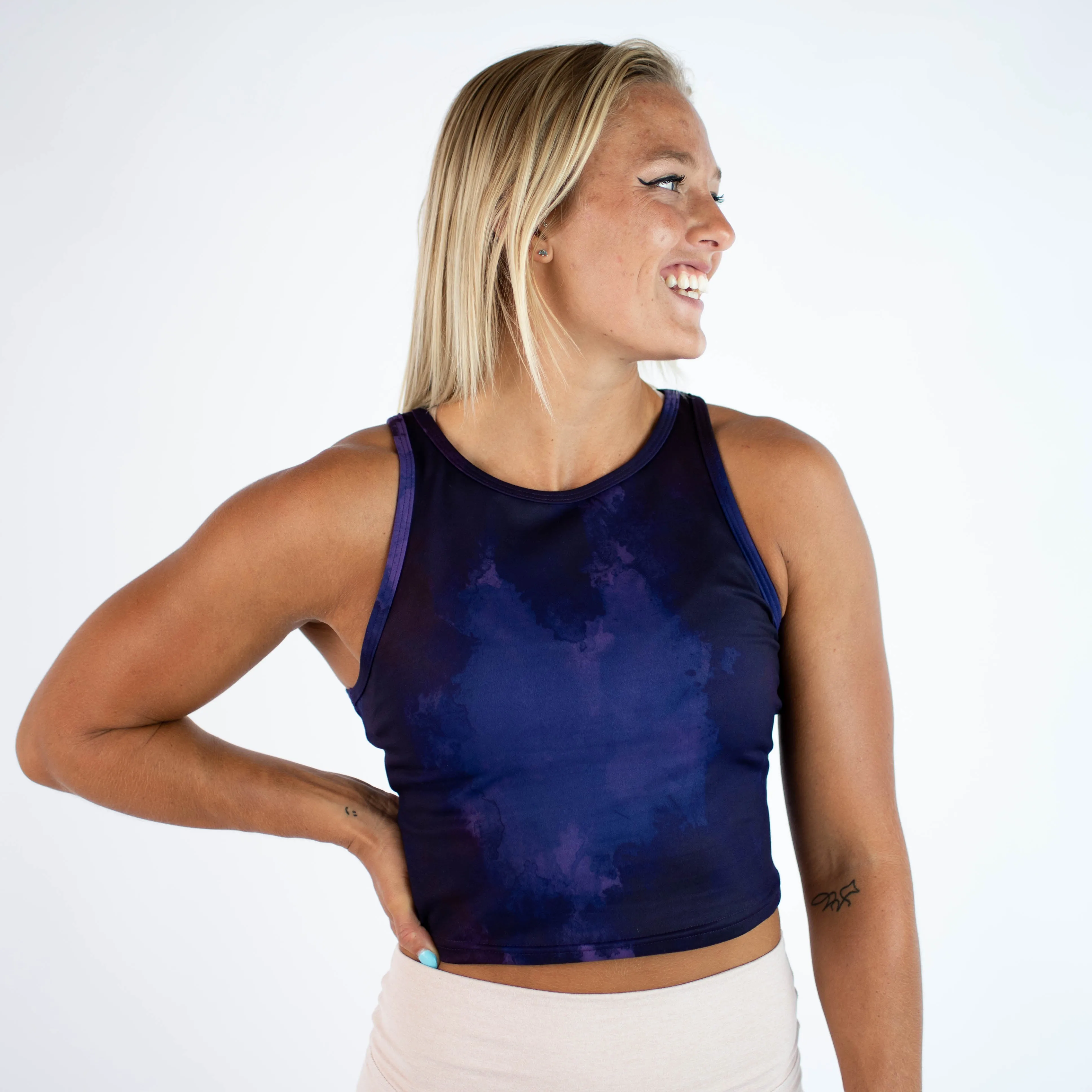 FLEO Tempo Crop Tank - Stormy