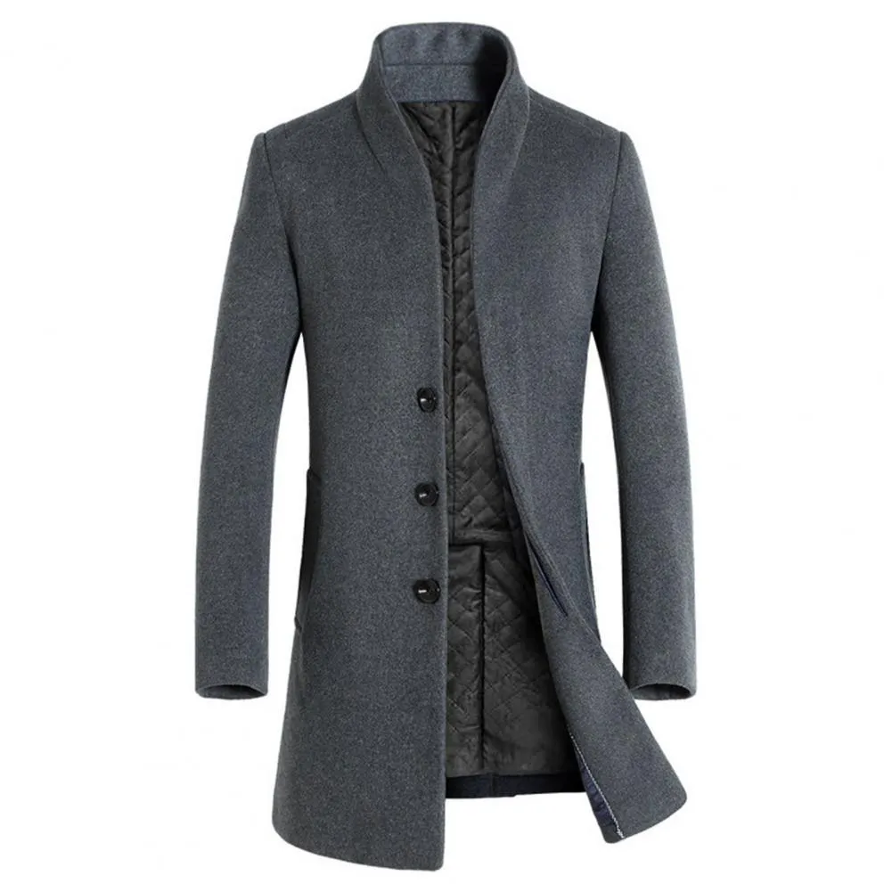 Funki Buys | Jackets | Men's Winter Wool Blend Slim Fit Jacket