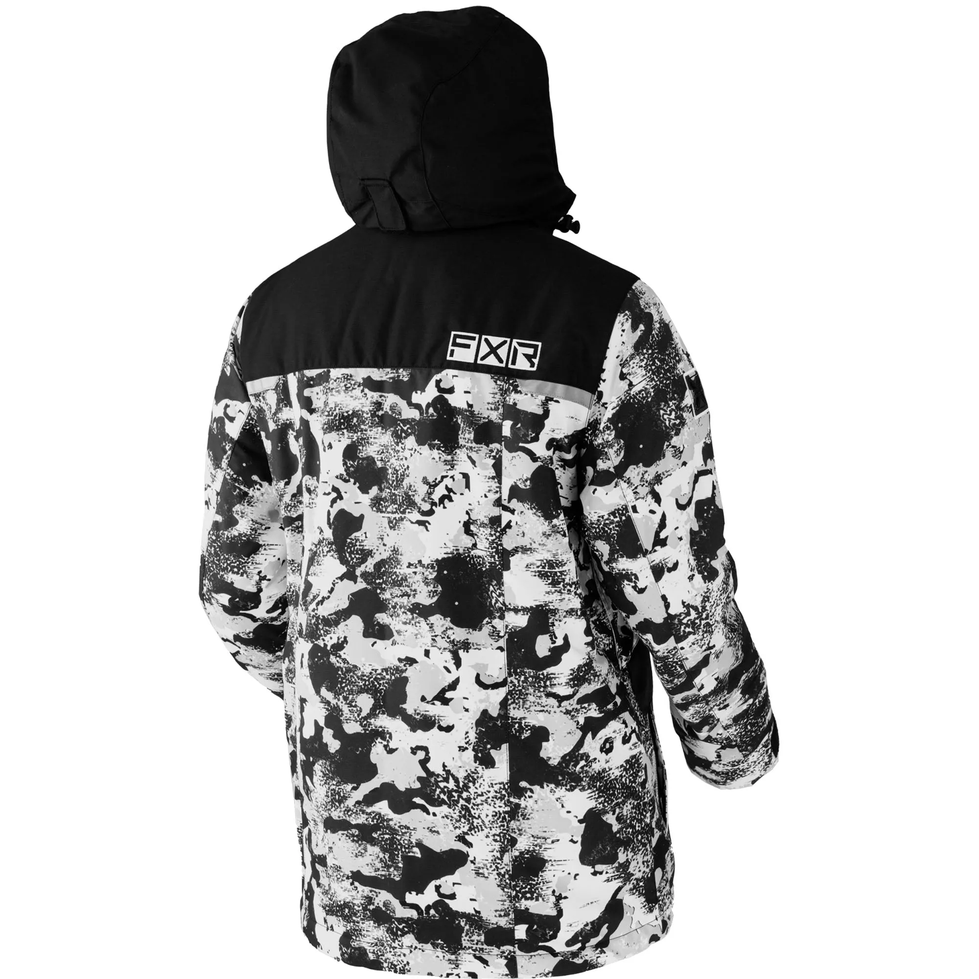 FXR  Chute Snowmobile Jacket Dry Vent System HydrX Pro Thermal White Camo Black