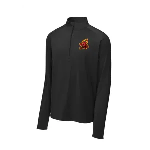 Ghost Peppers Combo Mark Black Embroidered 1/4 Zip Pullover