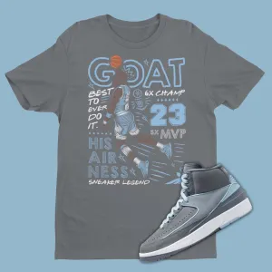 GOAT Air Jordan 2 Cool Grey Matching Tee