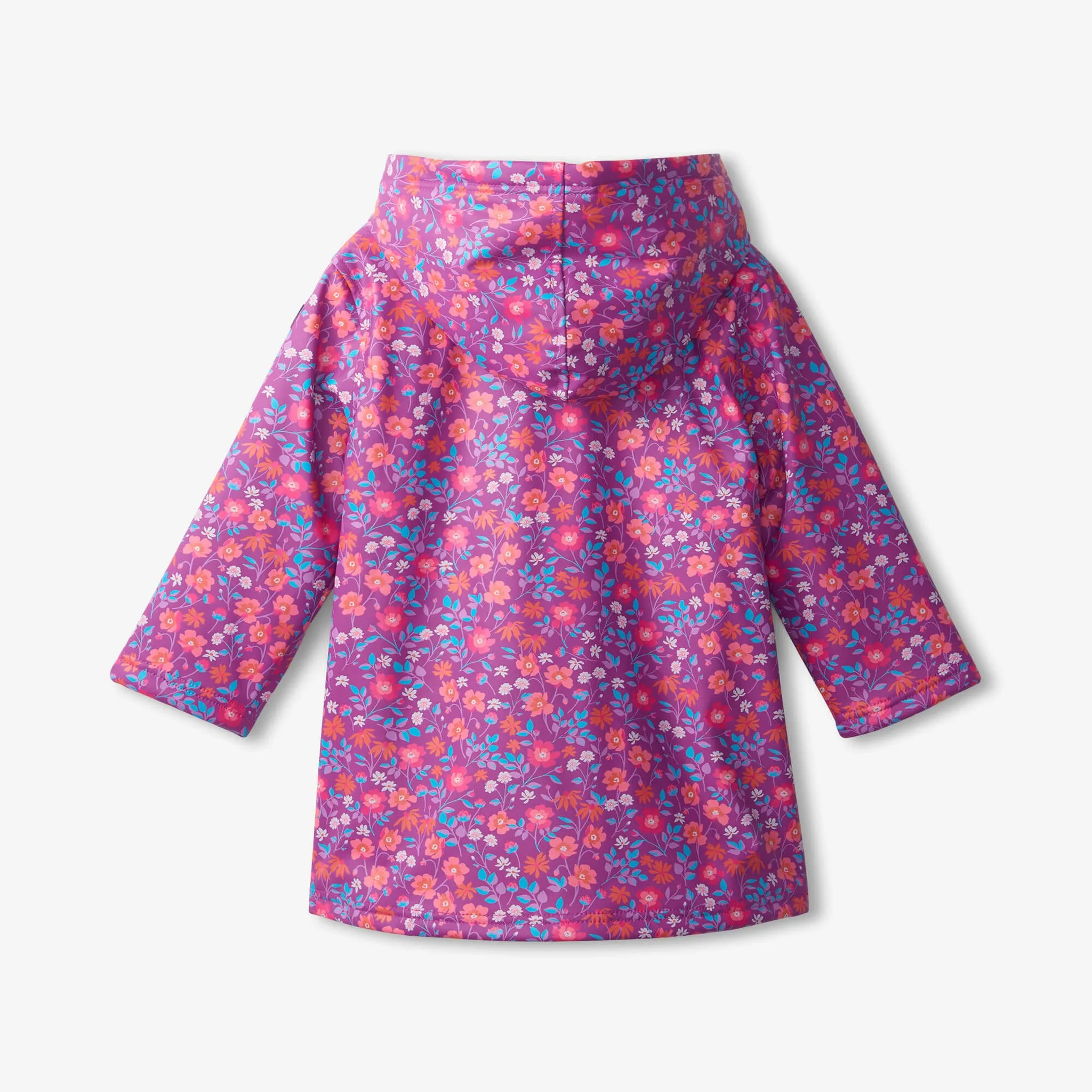 Hatley Wild Flowers Sherpa Lined Splash Jacket - Hollyhock