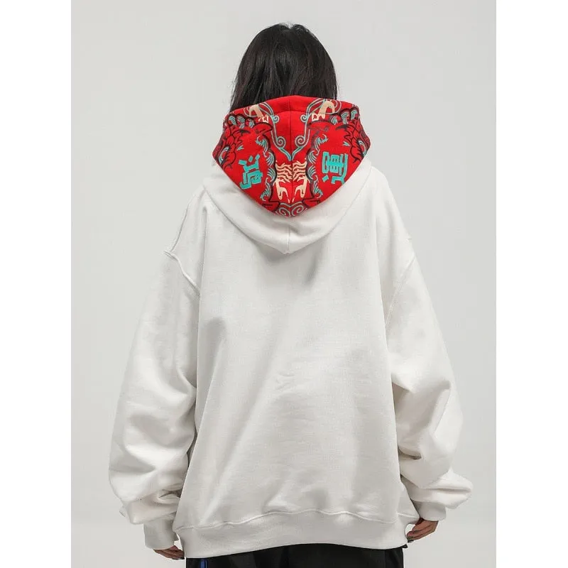 Hip Hop Hoodie Men Fashion Chinese Style Printed Sweatshirt Pullover Harajuku Streetwear Hoodies WB610