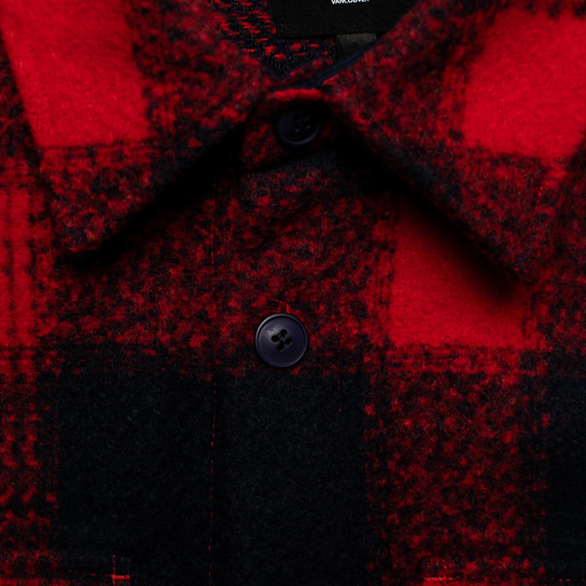 HOMME  Heavyweight Flannel Overshirt Red Check