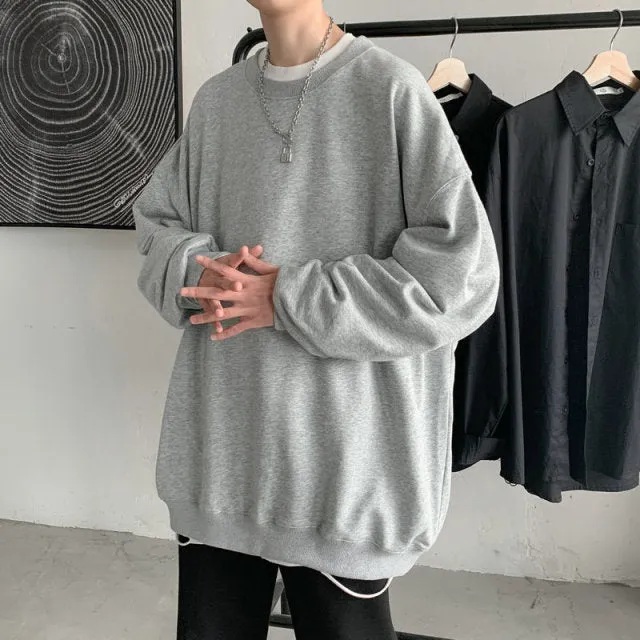 Hoodies Sweatshirt Mens Black White Hip Hop Punk Pullover Streetwear Casual Fashion Clothes Mens Oversized Korean Harajuku