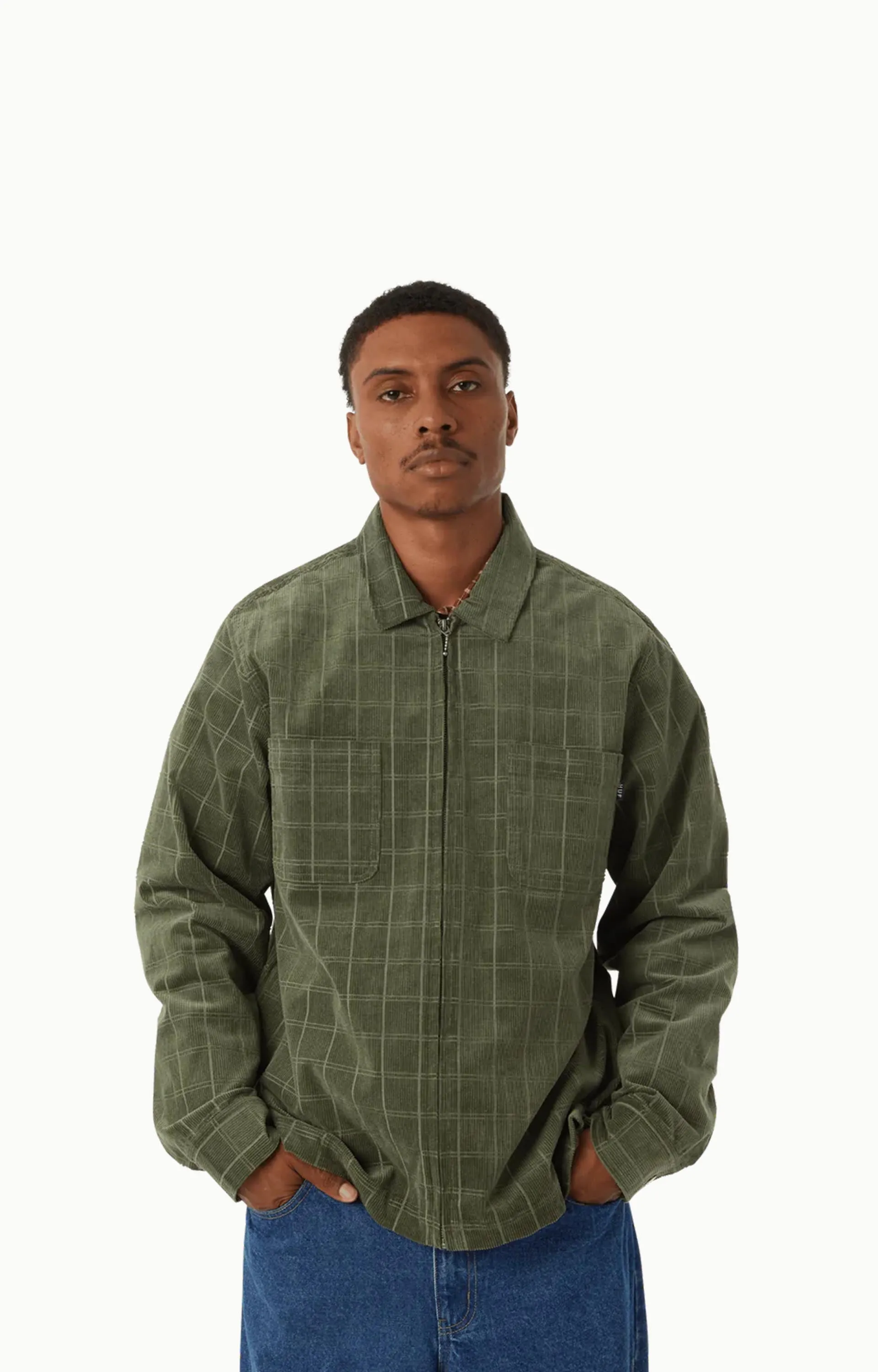 HUF Trenton Zip Jacket, Olive