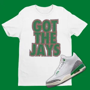 Jays Air Jordan 3 Lucky Green Matching T-Shirt