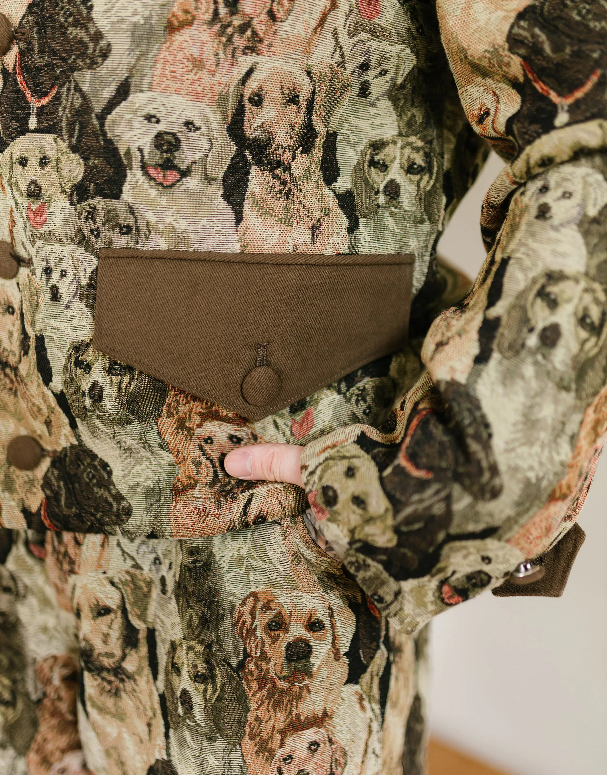 JB-023 Dog Print Jacquard Shacket