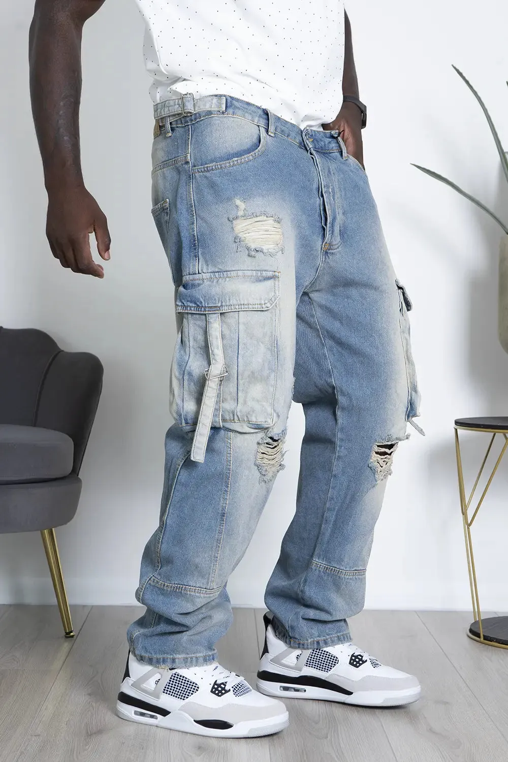 Jeans Cargo Baggy Fit Art. JS478