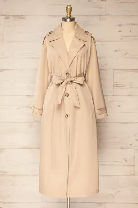 Kacovec | Beige Trench Coat w/ Belt