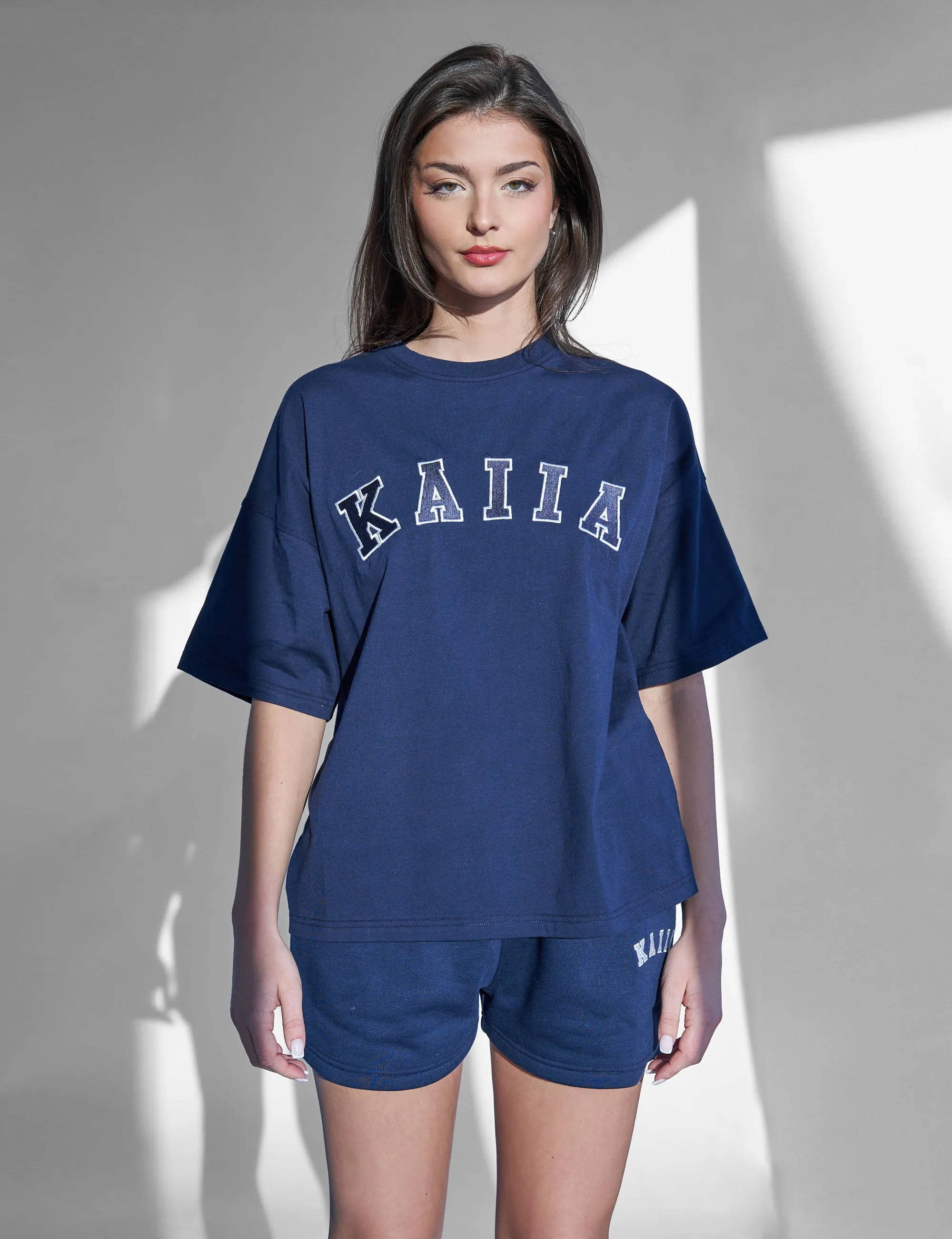 Kaiia Oversized T Shirt Navy