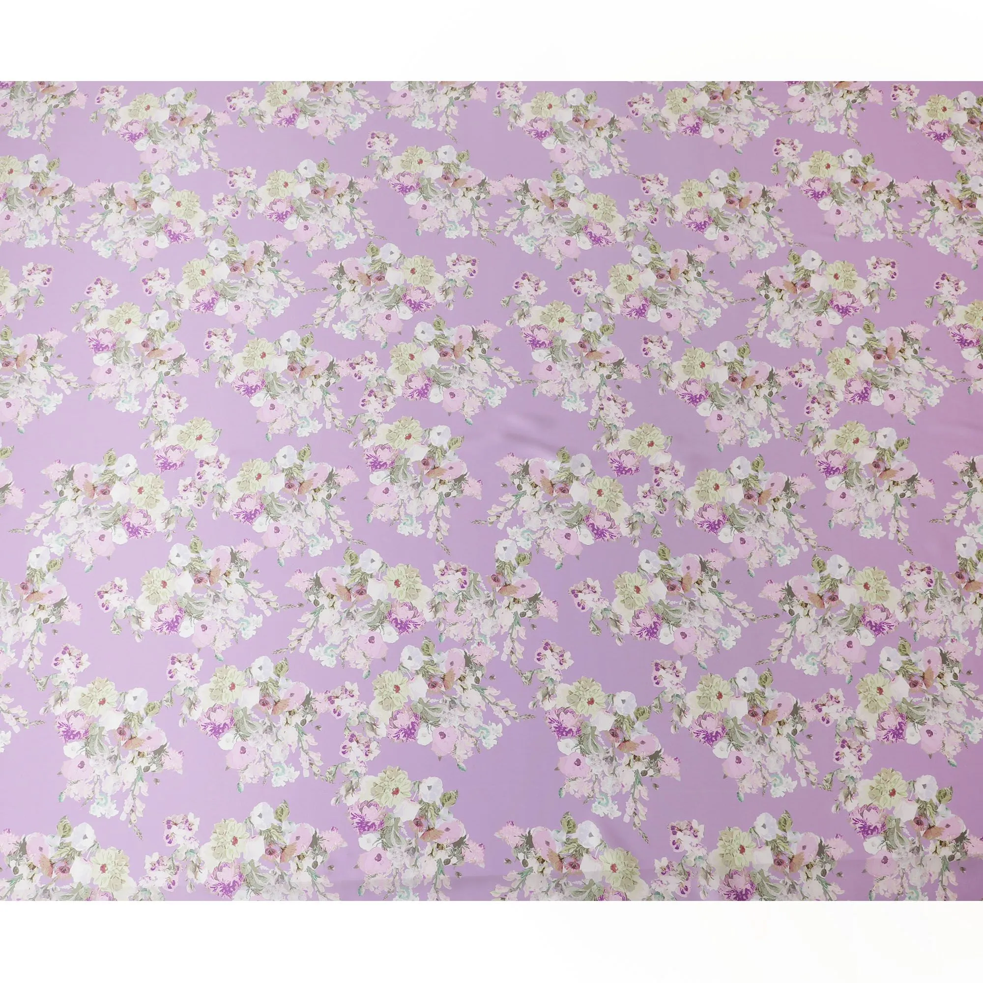 Lavender Whisper Satin Fabric: A Gentle Embrace - D17628