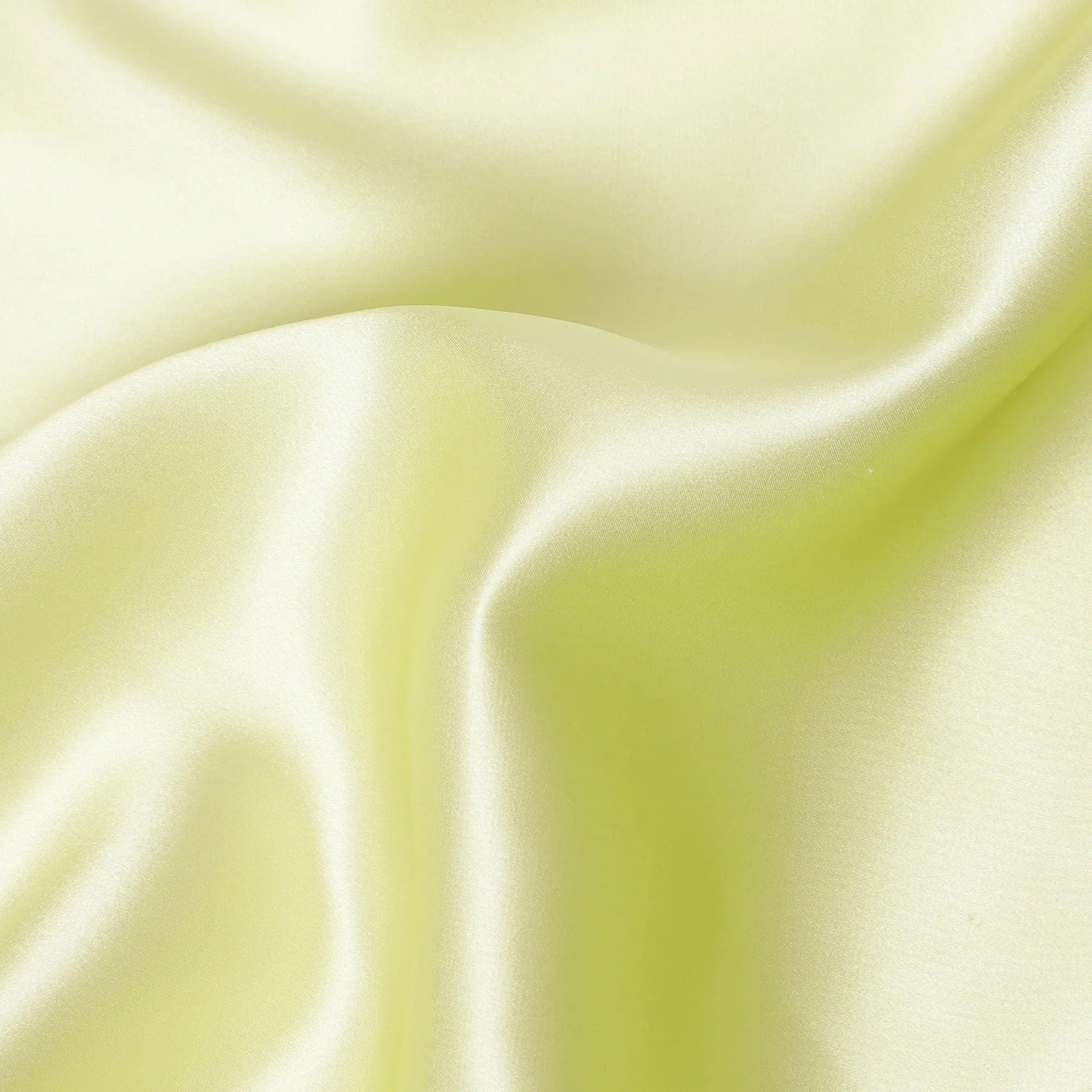 Lime green plain premium pure silk satin fabric-D12439