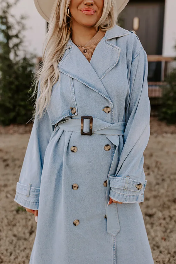 London Lookout Denim Trench Coat