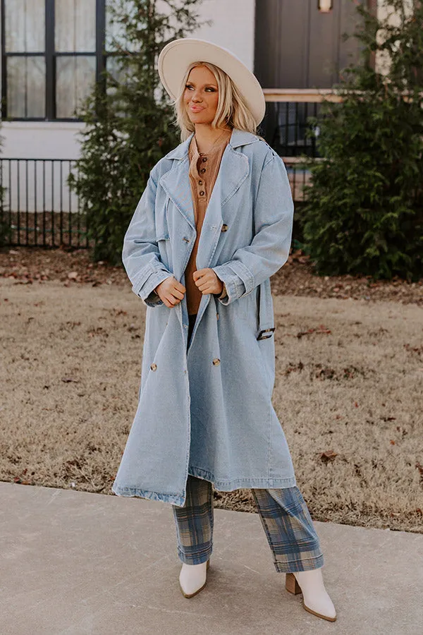 London Lookout Denim Trench Coat