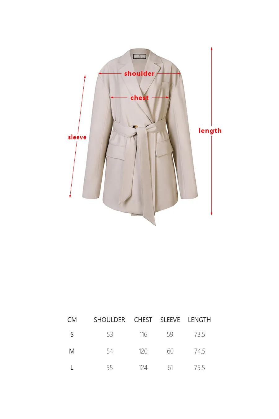 Loose British wind short trench coat