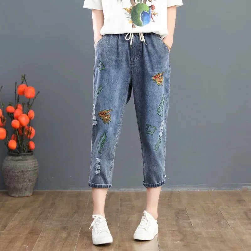 Loose Denim Mom Jeans for Everyday