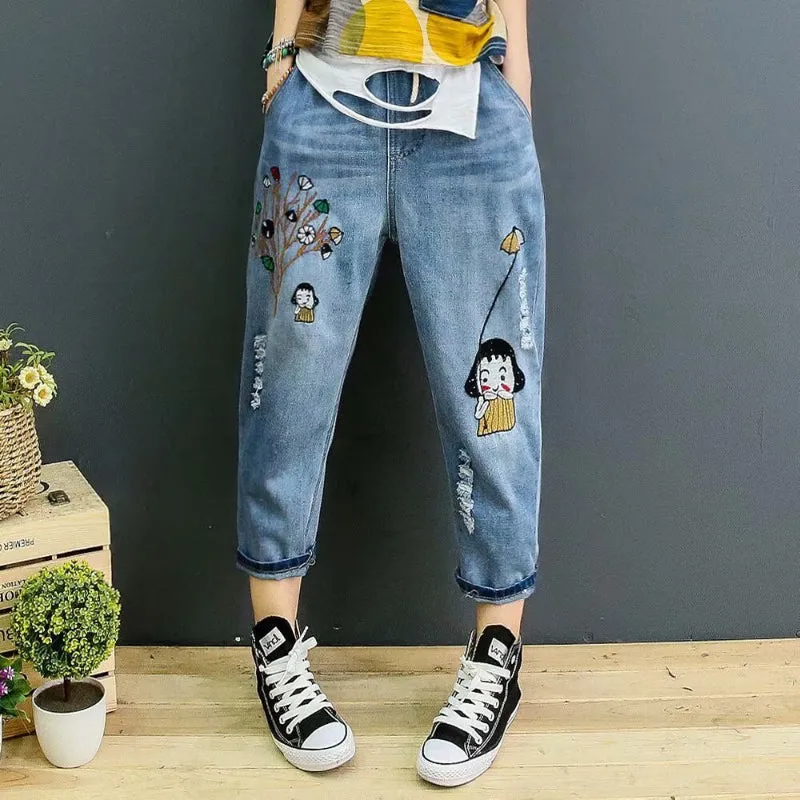 Loose Denim Mom Jeans for Everyday