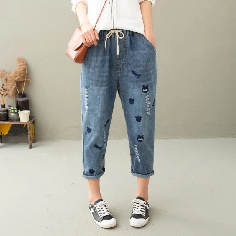 Loose Denim Mom Jeans for Everyday