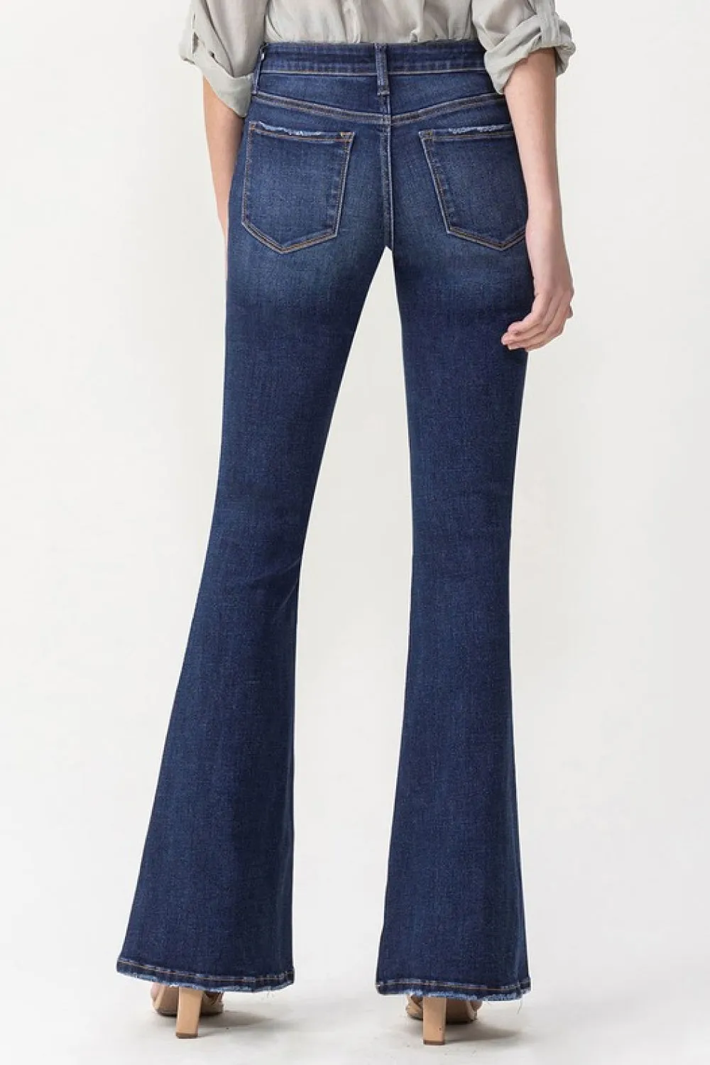 Lovervet Full Size Joanna Midrise Flare Jeans