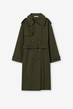 MARK TAN - Catrin Trench Coat - Dark Green