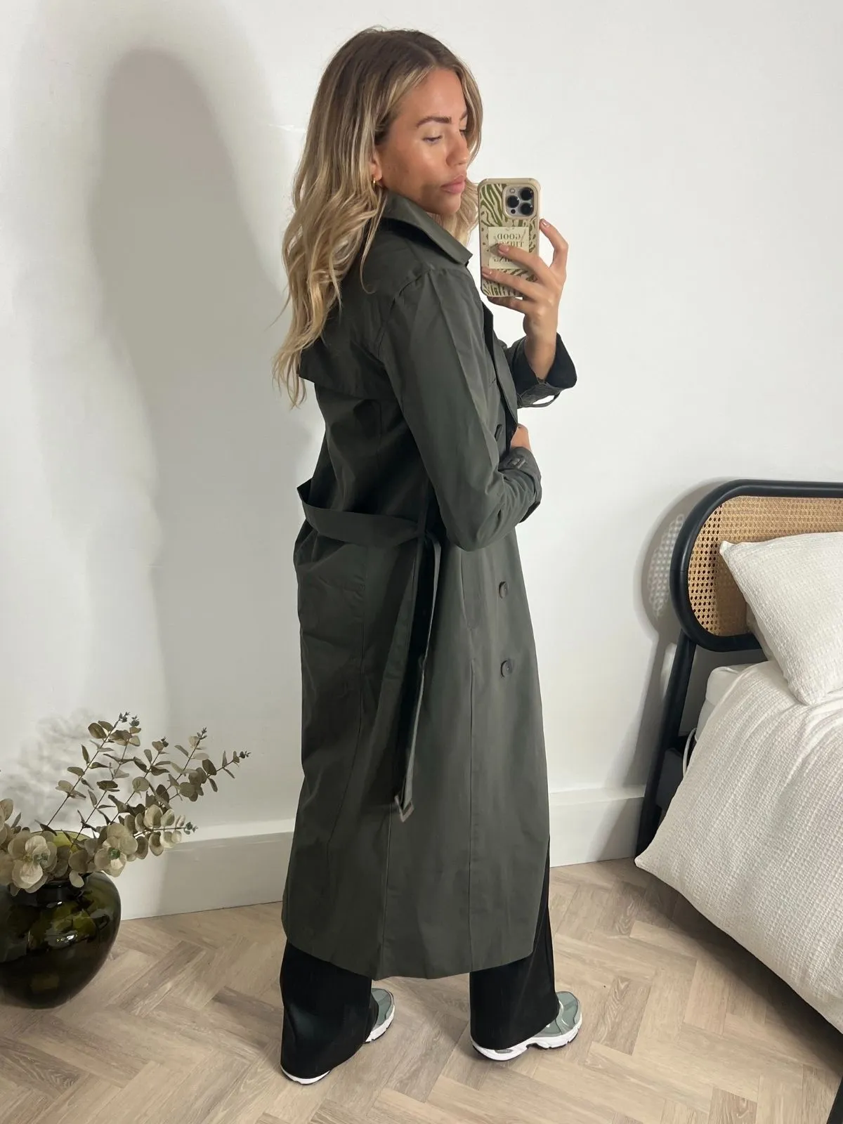 Maxi Length Trench Coat / Khaki