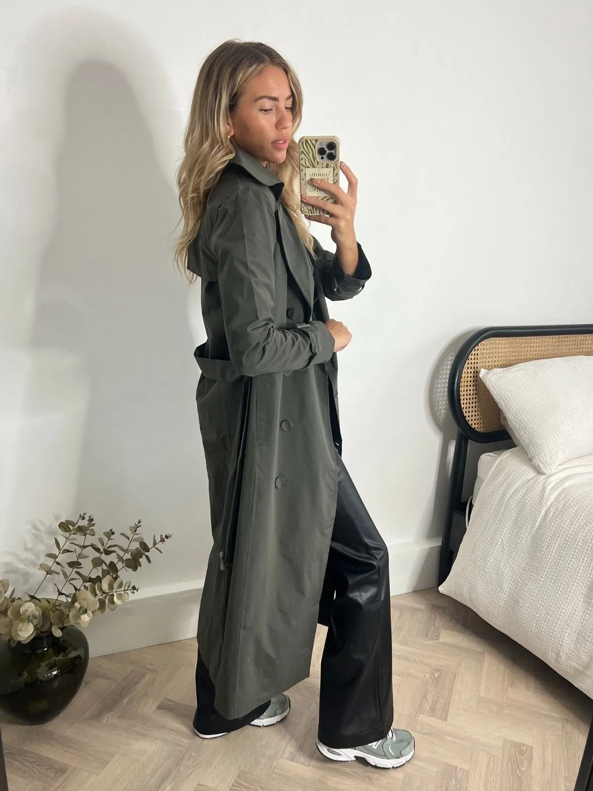 Maxi Length Trench Coat / Khaki