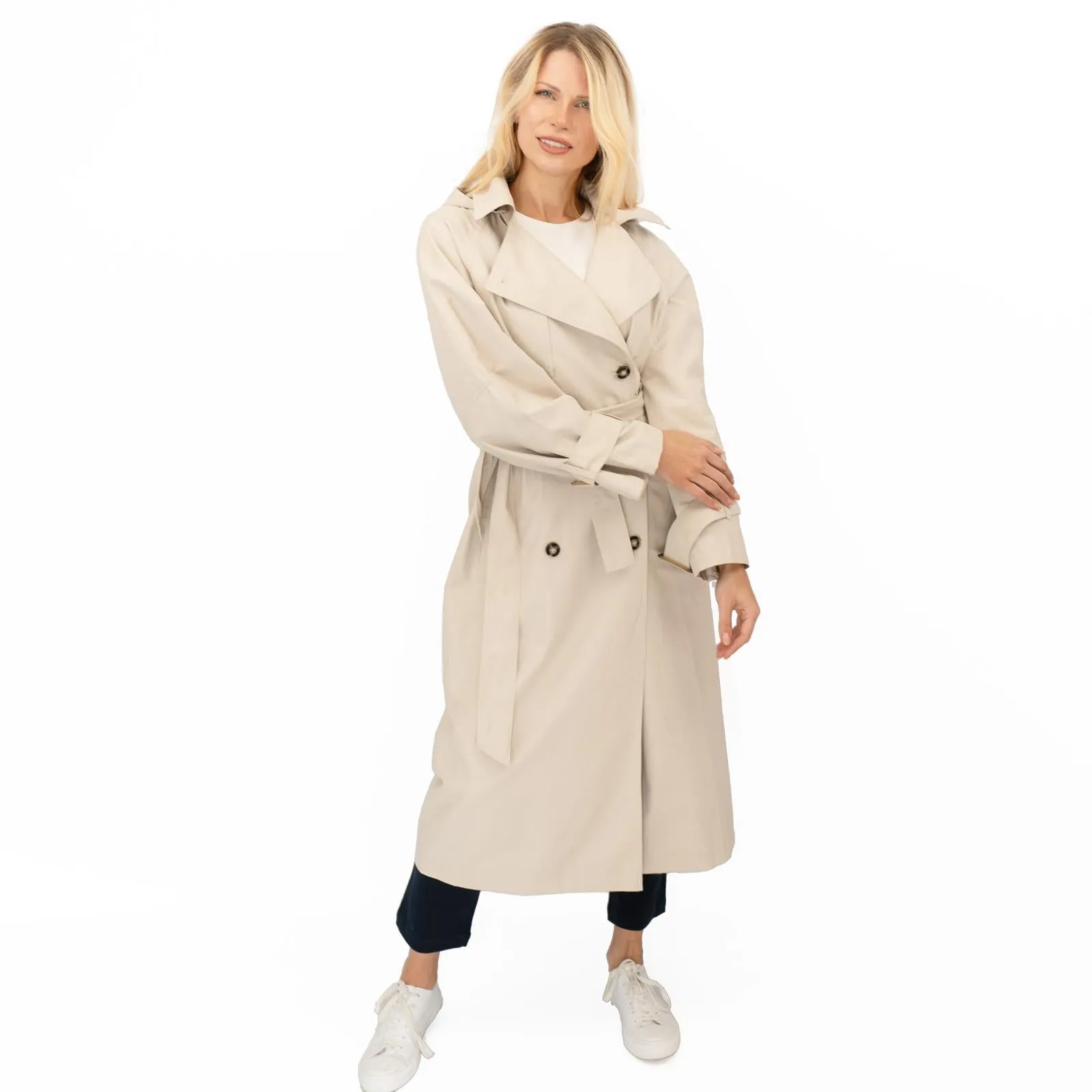 Next Womens Stone Belted Trench Coat