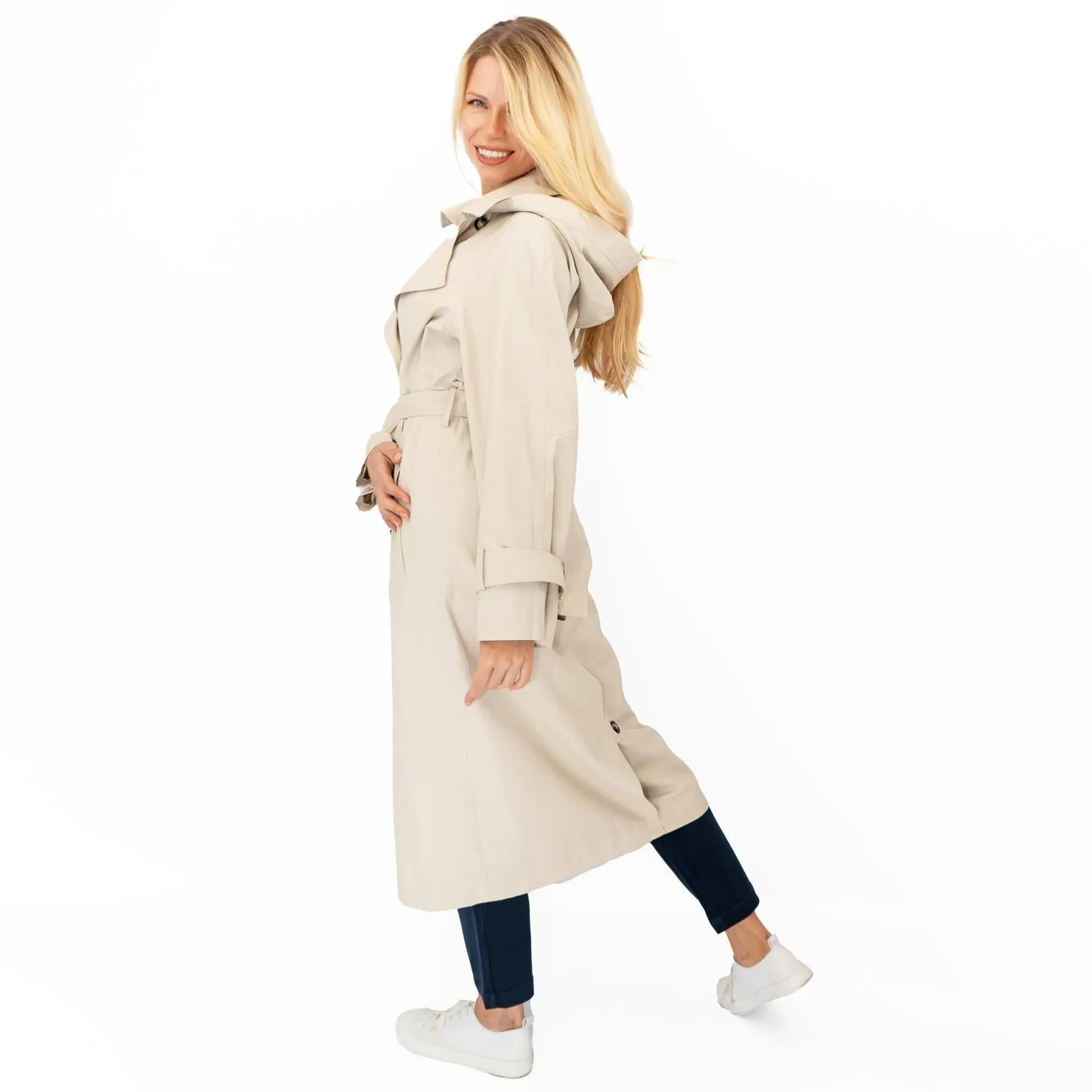 Next Womens Stone Belted Trench Coat