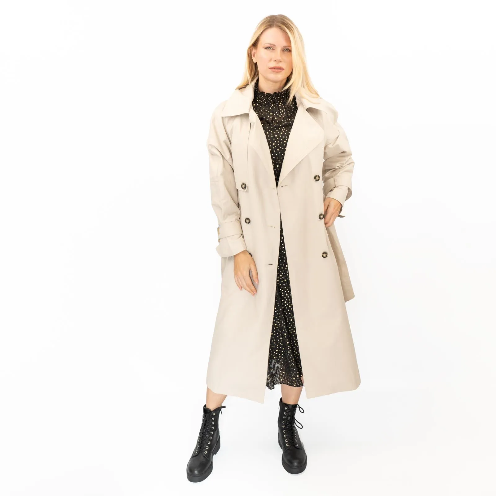 Next Womens Stone Belted Trench Coat