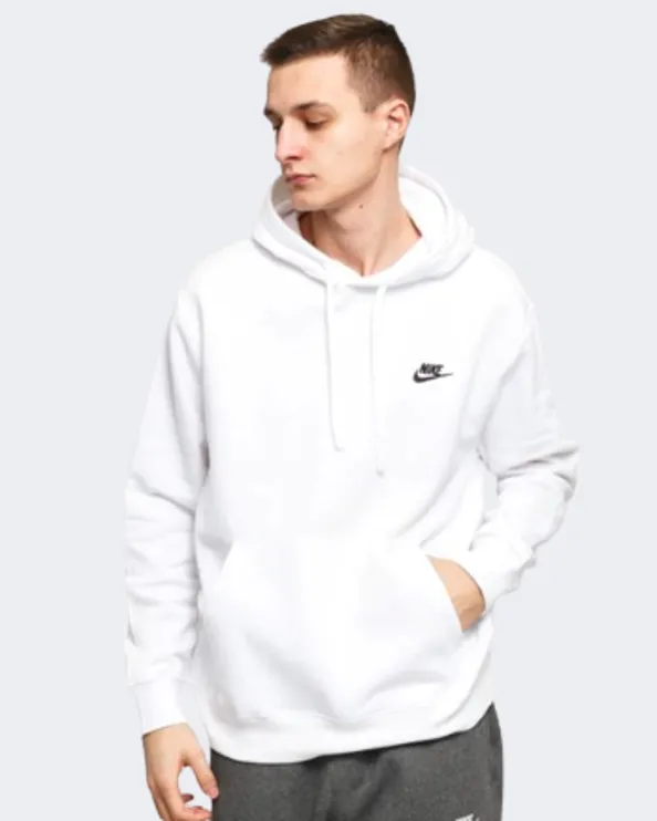 Nike Sportswear Club Fleece Men Lifestyle Hoody White/Black Bv2654-100