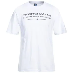 North Sails Elegant White Cotton Tee with Chest Print