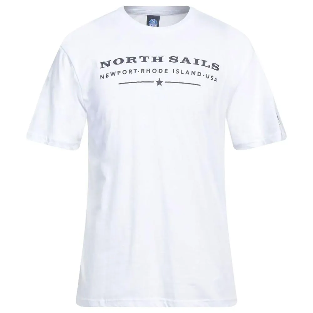 North Sails Elegant White Cotton Tee with Chest Print